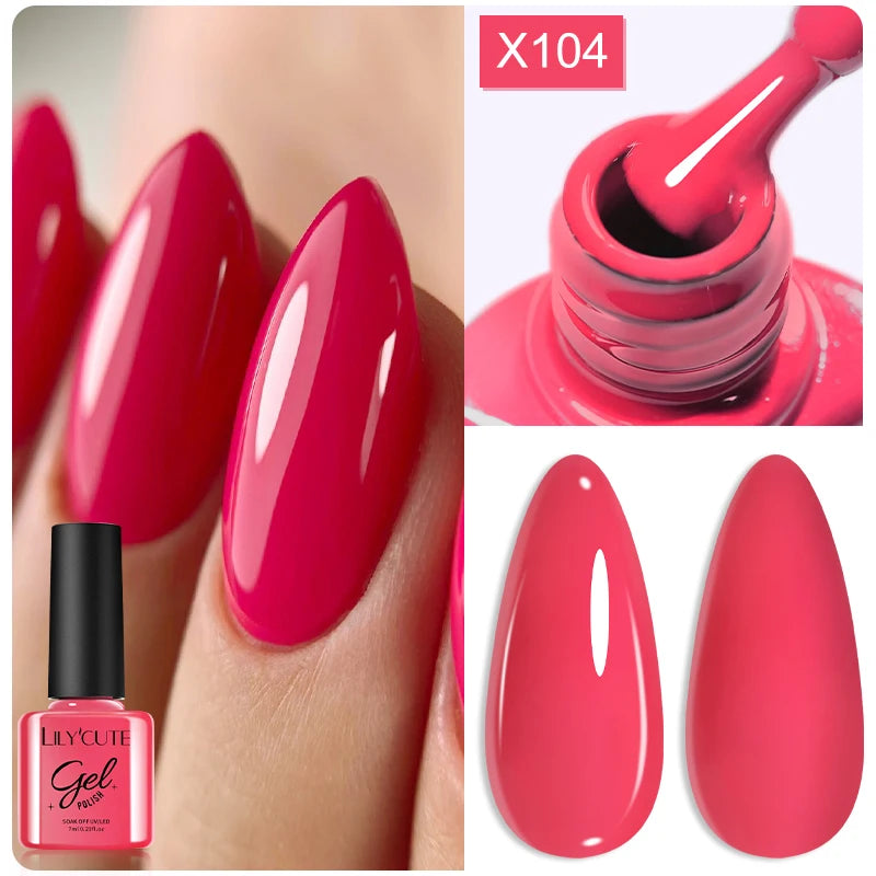 LILYCUTE 8ml Pink Dried Flower Gel Nail Polish Natural Flower Fairy Nail Art Gel Soak Off UV LED Painting Varnish For Nails DIY