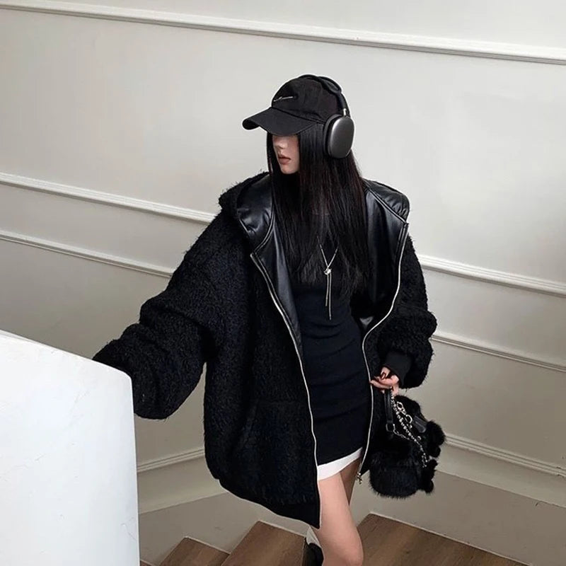 Faux Lamb PU Jacket