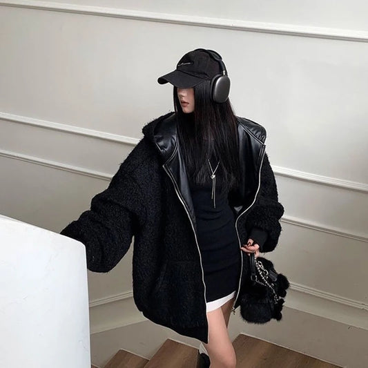 Faux Lamb PU Jacket