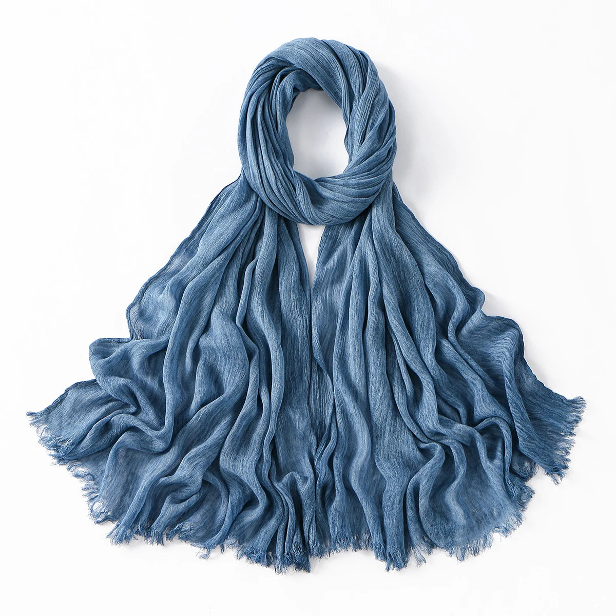 Fashion Muslim Woman Cotton Rayon Hijab Scarf Ramadan Wrinkle Headband Shawls Lady Long Wrap Islam Turban Headscarf 190*80cm