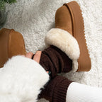 BEAUTODAY Cow Suede Mules