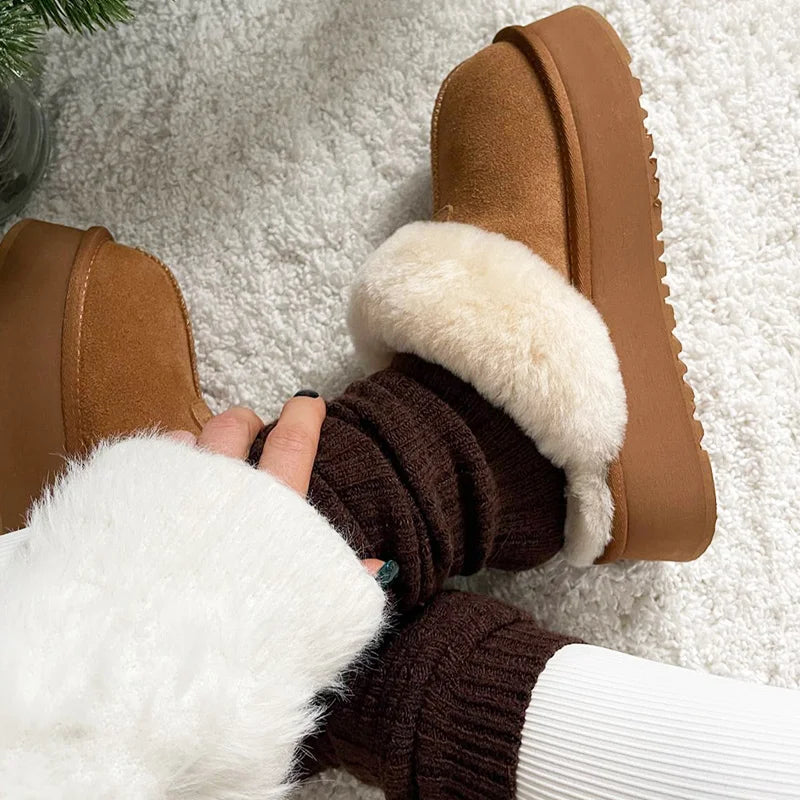 BEAUTODAY Cow Suede Mules
