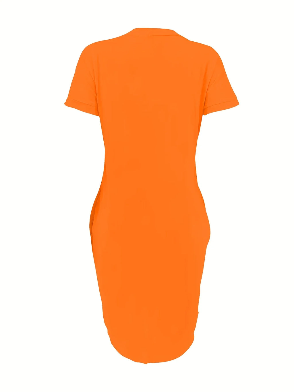 Casual Short Sleeve Round Neck T-Shirt Dress