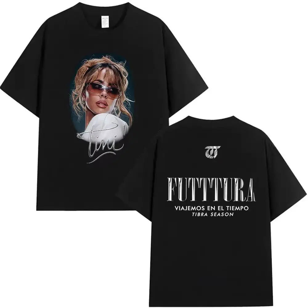 Hip Pop Tees Singer TINI STOESSEL Futtura Tour New Album Graphic T-shirts Fashion Harajuku Short Sleeve Cotton Casual Streetwear