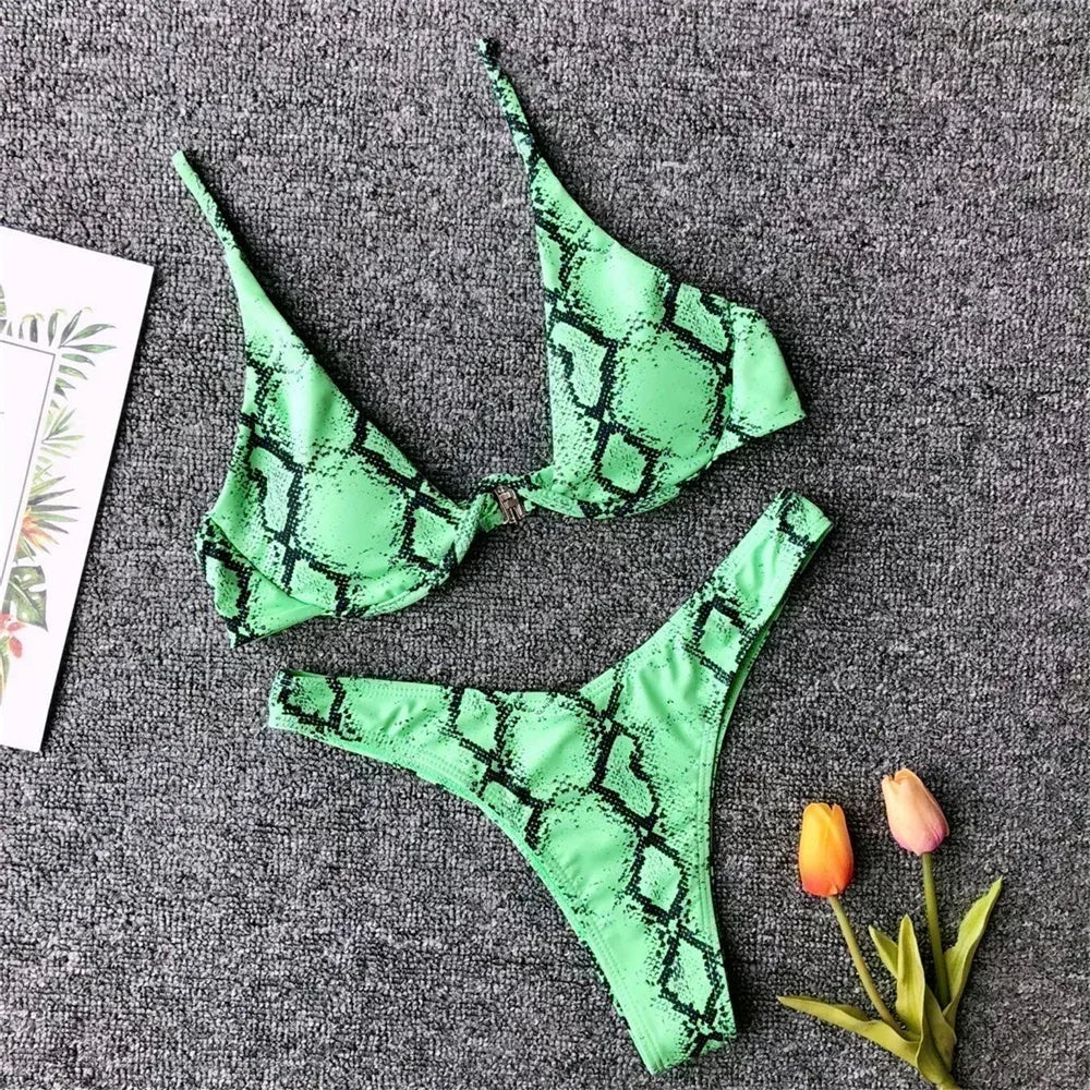 Snake Print Bikini