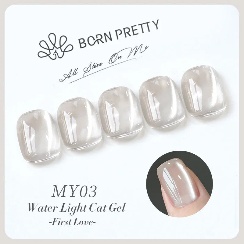 BORN PRETTY 10ml Water Light Cat Magnetic Gel Nail Polish Shining Super Sliver-light Holographics Soak Off UV Gel Varnish