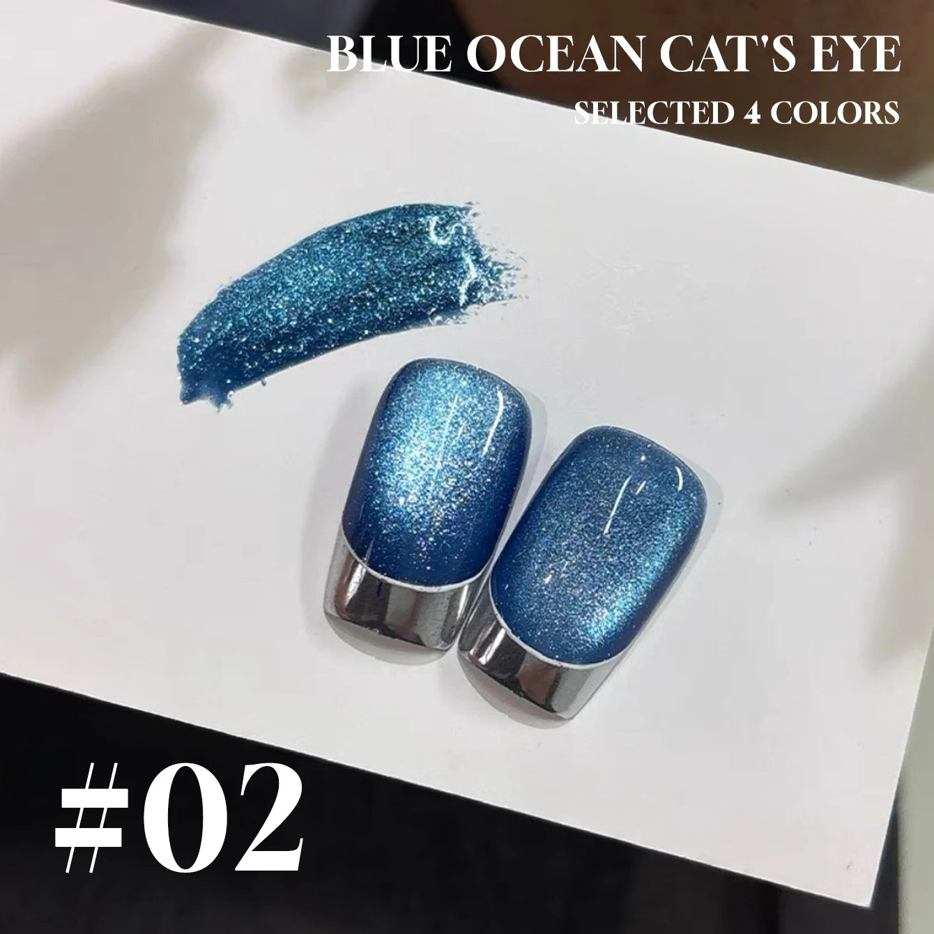 MIANEL 12ML Blue Ocean Cat Eye Gel Nail Polish Mint Mambo Whitenning Glass Beads Cat Magnetic Gel Blue Nails 1-21pcs