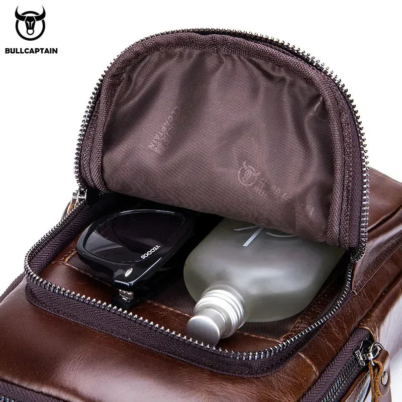 Genuine Leather Casual Crossbody Bag