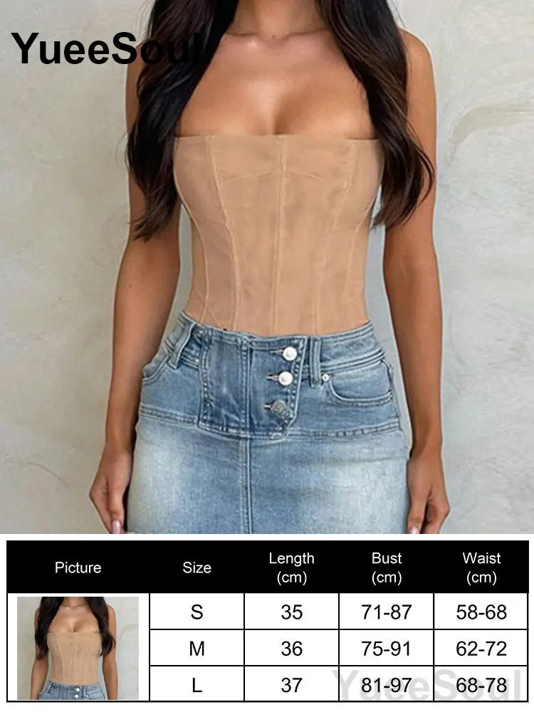 Strapless Corset Bustier Top