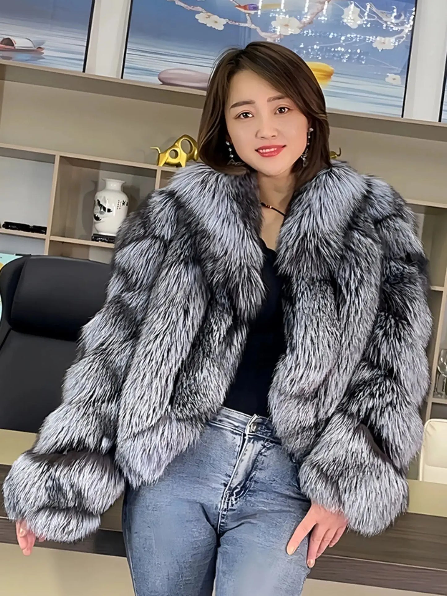 Real Fox Fur Coat