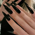 24pcs Extra Long Stiletto French Style Fake Nails