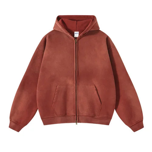 Wash Zip-Up Hoodie