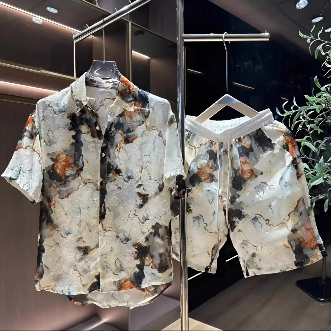 Printed Shorts and Shirt Set