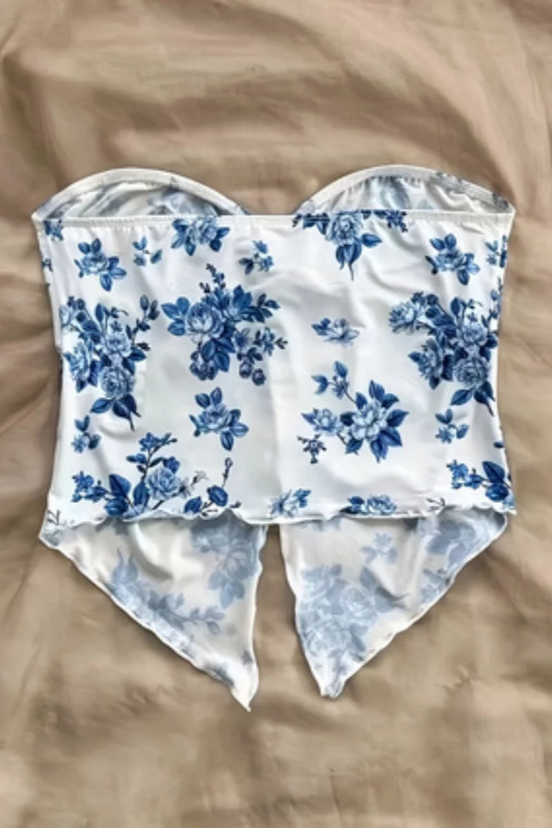 Floral Print Tube Top