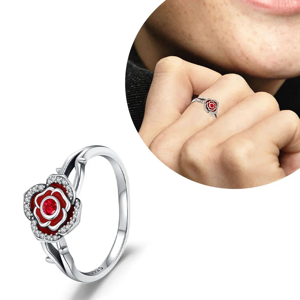 925 Sterling Silver Flower Rings