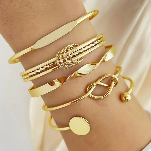 Trendy Multilayer Bracelets for Female Elegant Delicate Twist Sparkling Adjustable Bangles Jewelry Couples Gifts