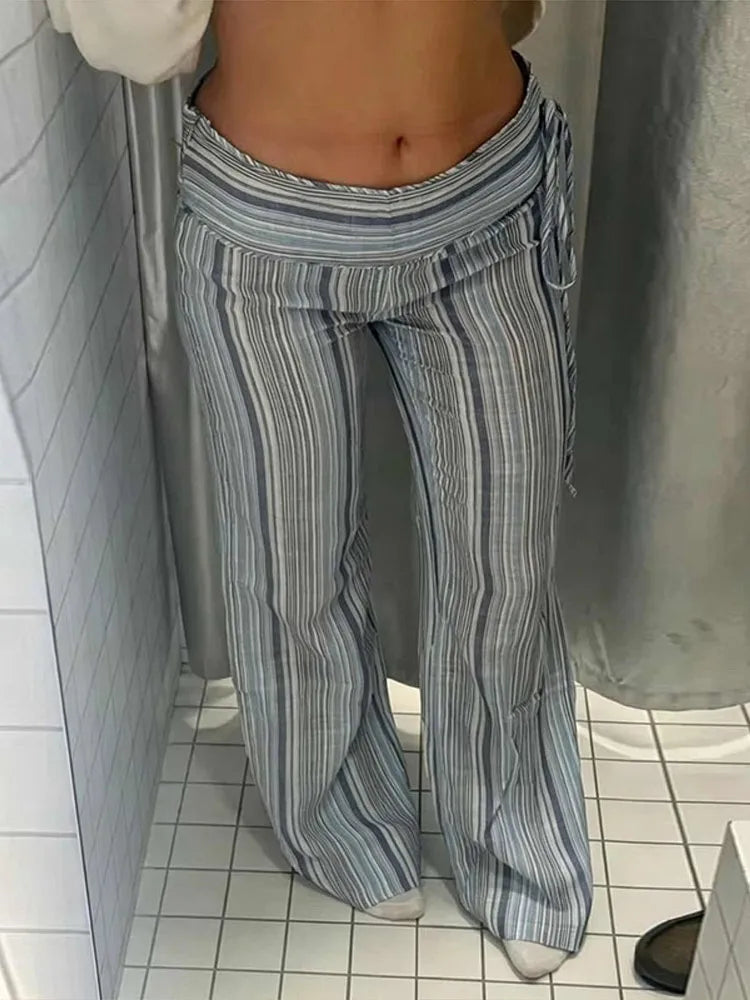 Loose Summer Floor Length Boho Palazzo Trousers
