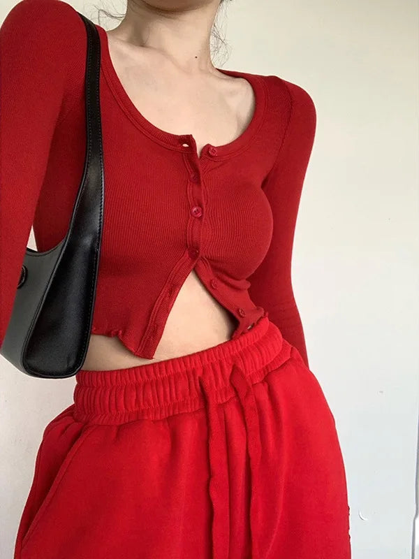 Long Sleeve Round Neck Cardigan