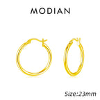925 Sterling Silver Bold Classic Simple French Hoop Earrings