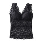 Floral Lace Camisole with Built-in Bra