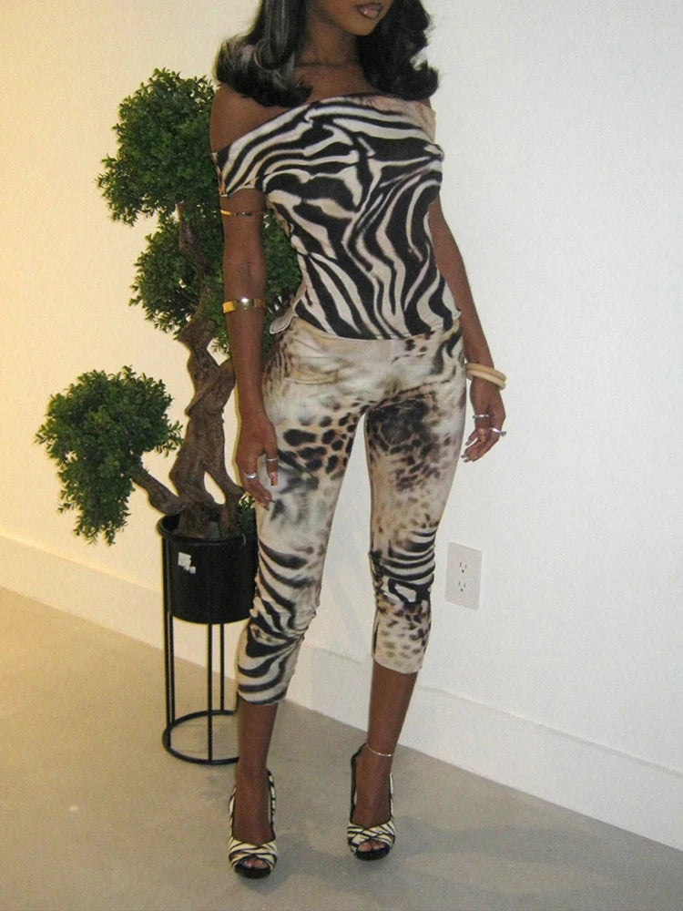 kliou Leopard 2 Piece Set