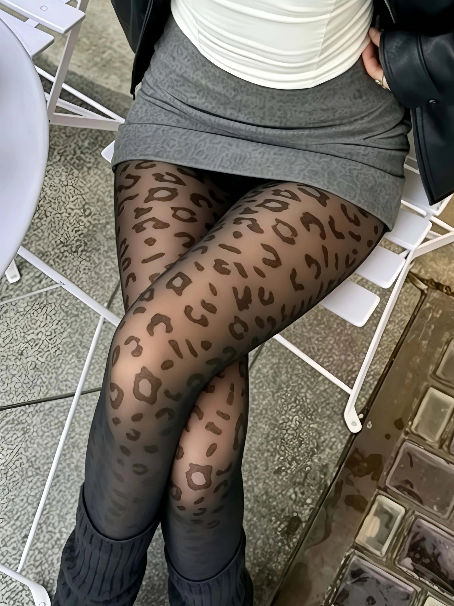 Leopard Print Tights