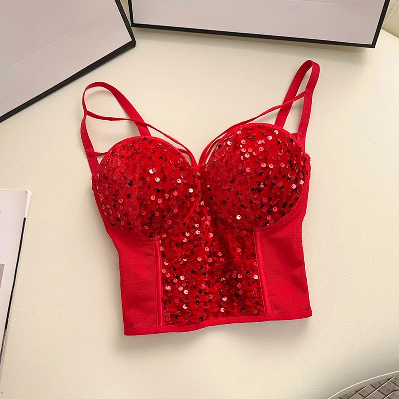 Sequins Tank Top Corset