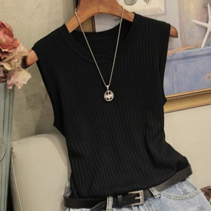 Knitted O-Neck Tank