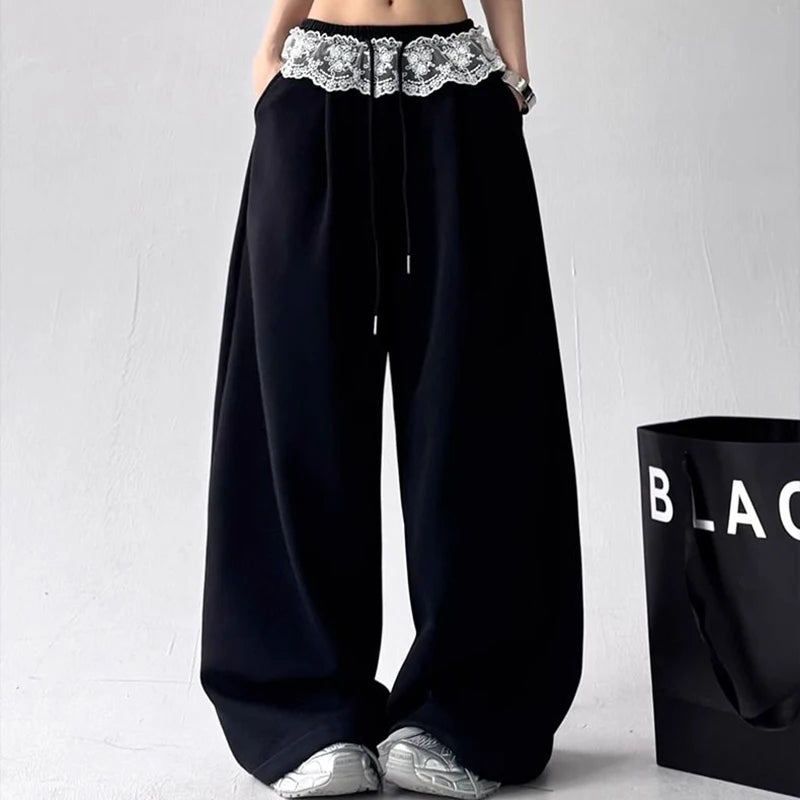 Lace Patchwork Sweatpants