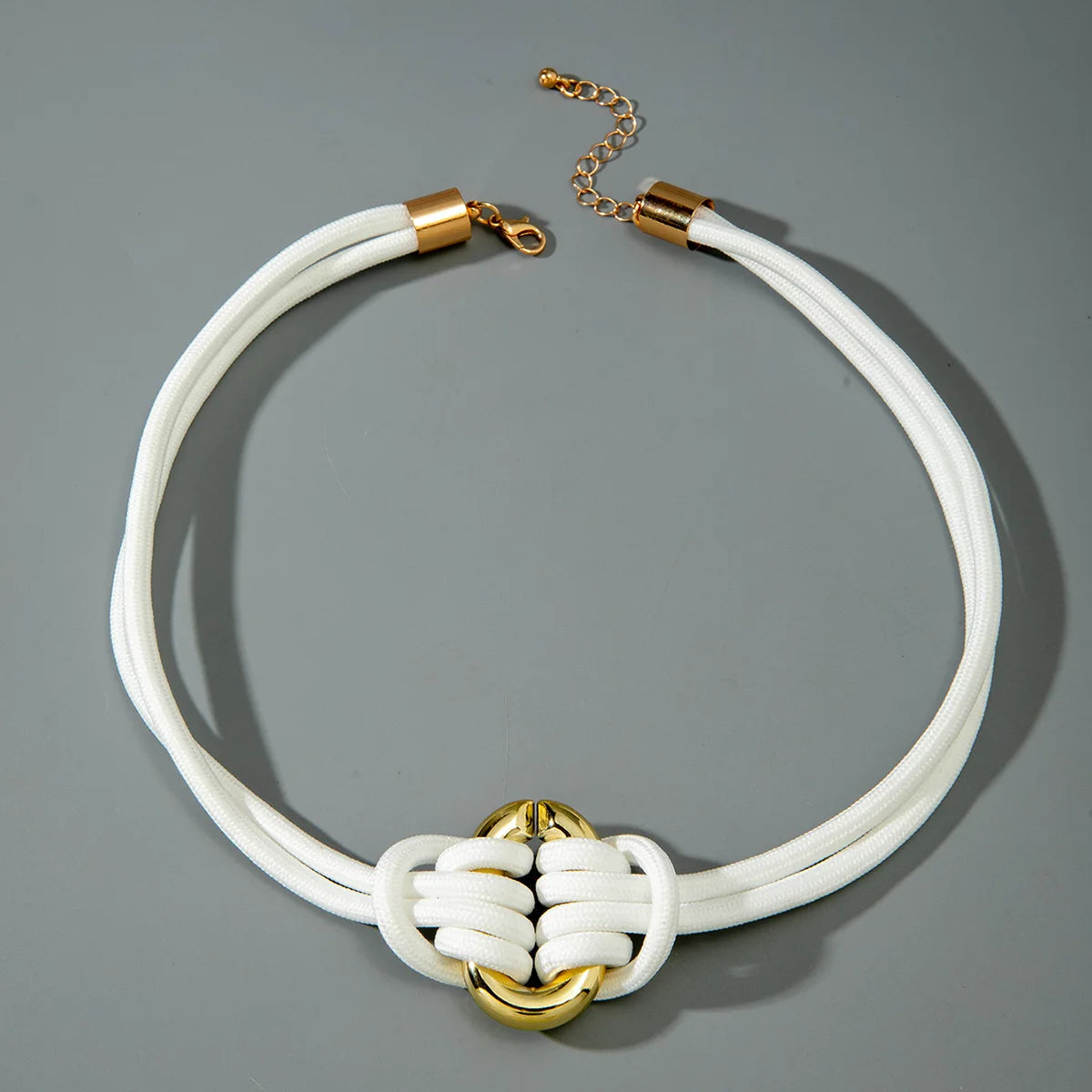 Pure Hand-Woven Mixed Color Knotted Necklace