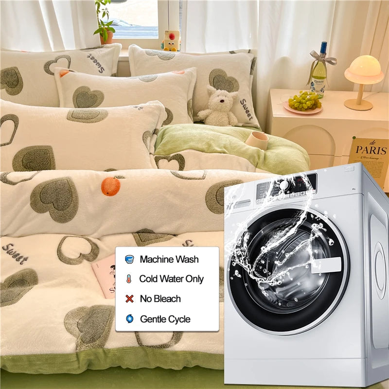 Warm Plush Flannel Duvet Cover