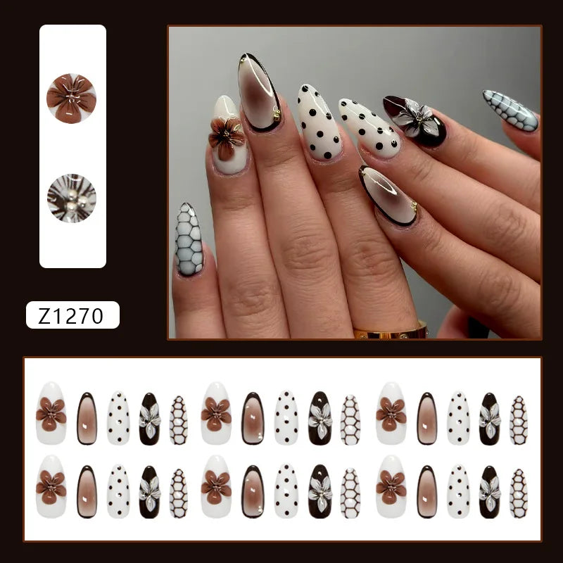 24pcs Sweet Pink Press On Nails