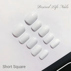Short Black Simple Handmade Press on Nails