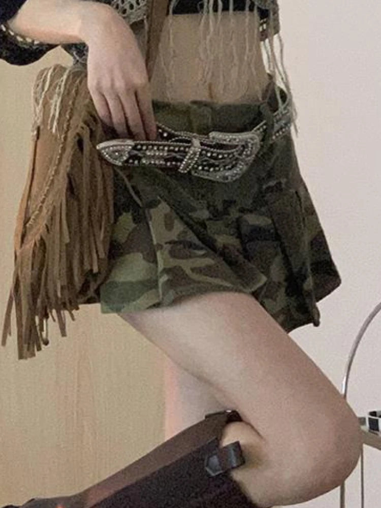 Camouflage A-Line Skirt