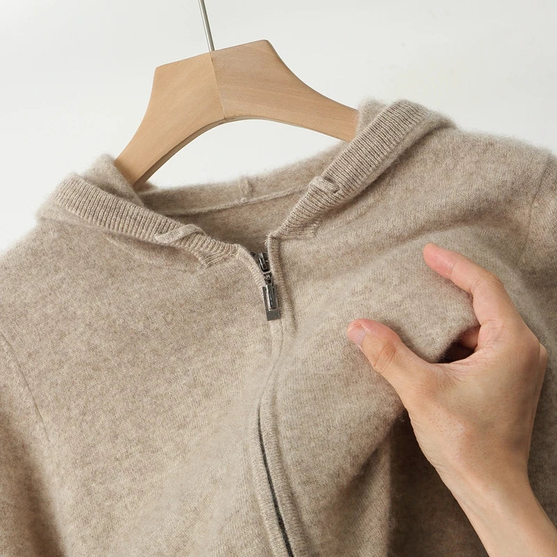 Knitted Hooded Sweater