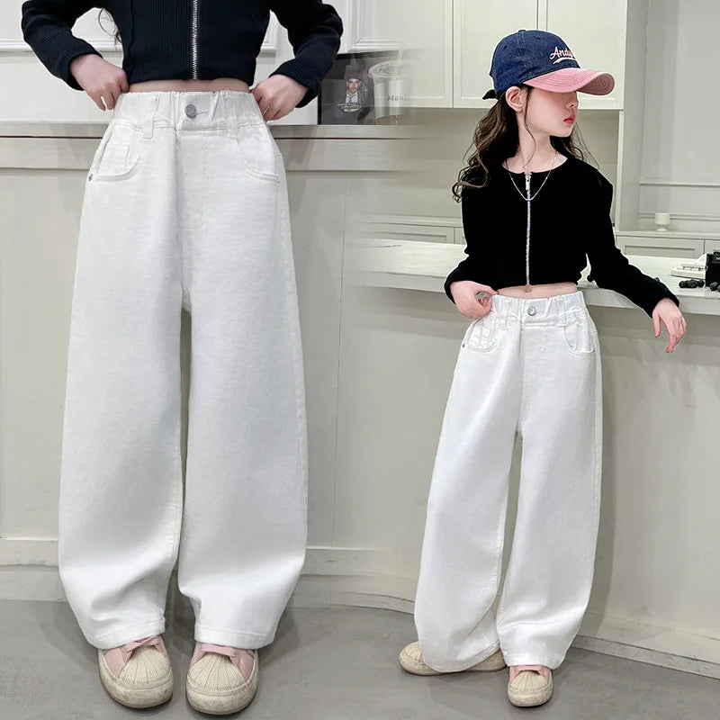 Straight Jeans with Bow