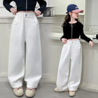 Straight Jeans with Bow