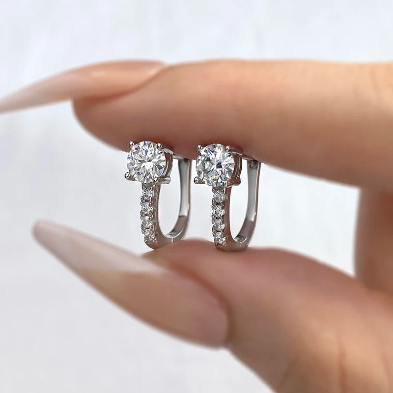 DW Luxury 0.5ct Certified Moissanite Earrings