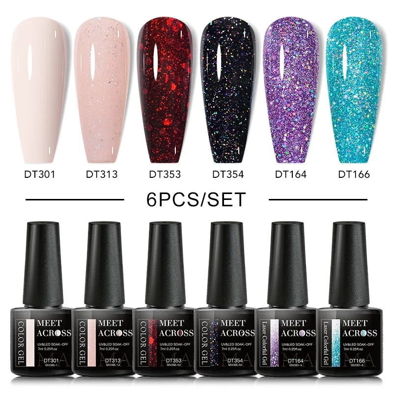 6Pcs Gel Nail Polish Set