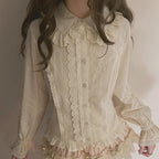 Ruffled Collar Button-Up