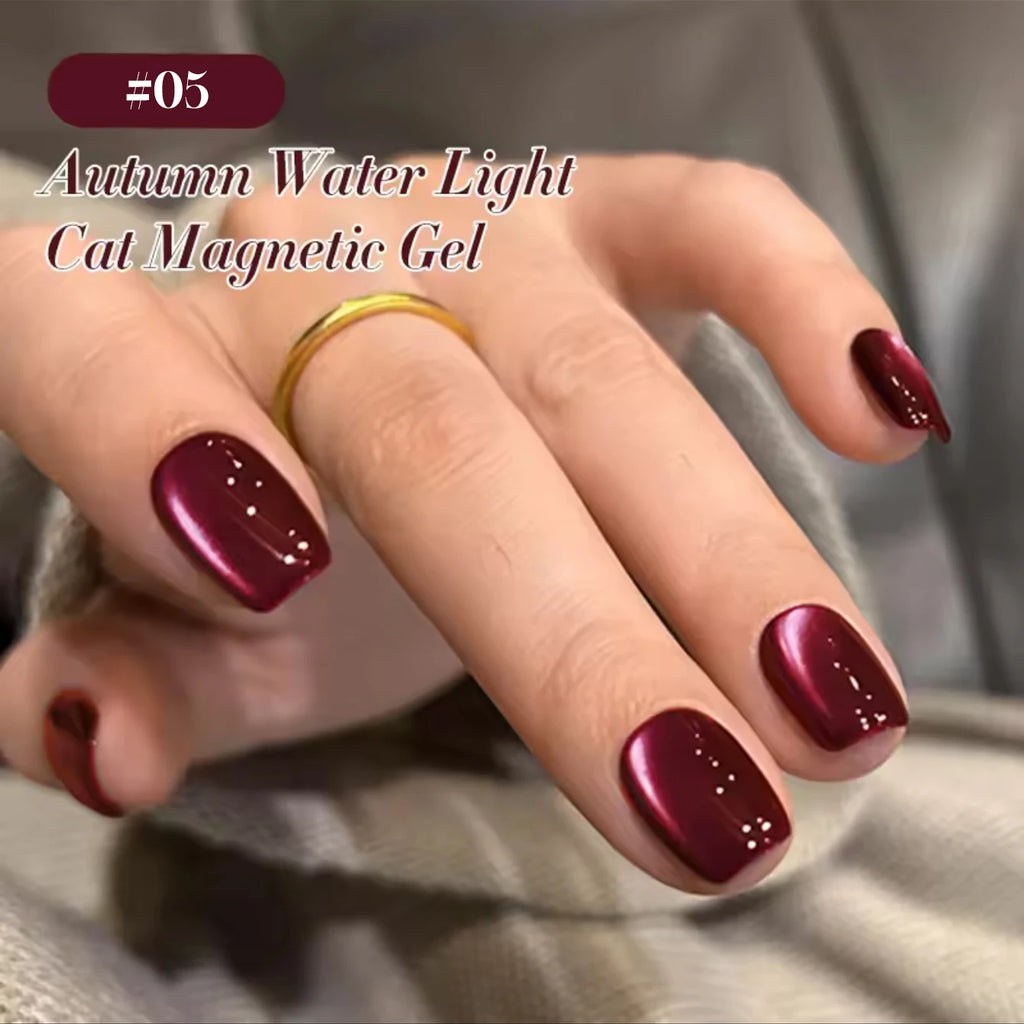12ml 1-21pcs Brown Gold Cat Eye Gel Nail Polish