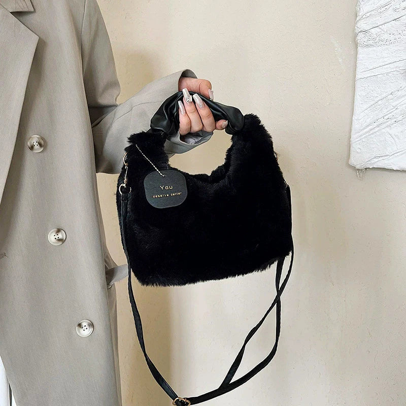 Faux Fur Crossbody Bag