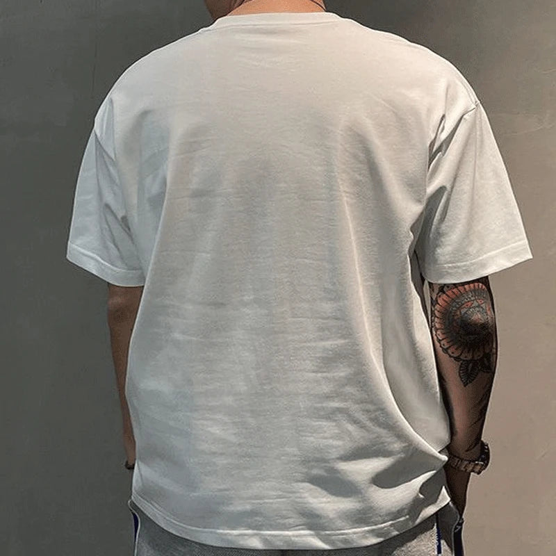 Solid Color Letter Printed Tee