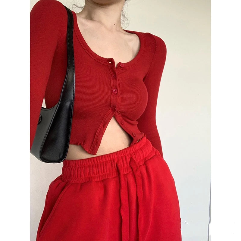 Long Sleeve Round Neck Cardigan