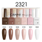 CANNI Nail Gel Polish Set Upgraded HEMA FREE Summer Nails Smooth Texture Ultra Gloss Top Coat Pigmented Gel Soak off UV LED Gel