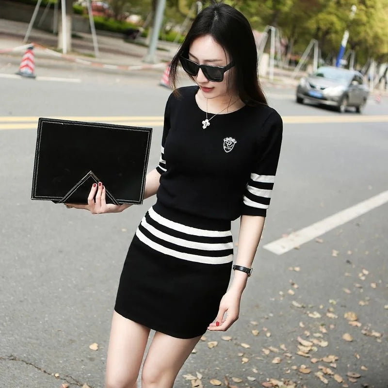 Stripe Detail Bodycon Set