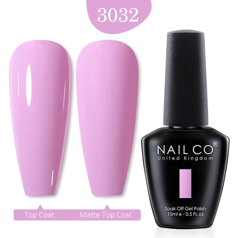 NAILCO 15ml Nail Gel Polish Winter Nude Colors Hybrid Gel Varnish Manicure UV Gel Nail Polish Primer Top Base Coat LED Nails Art