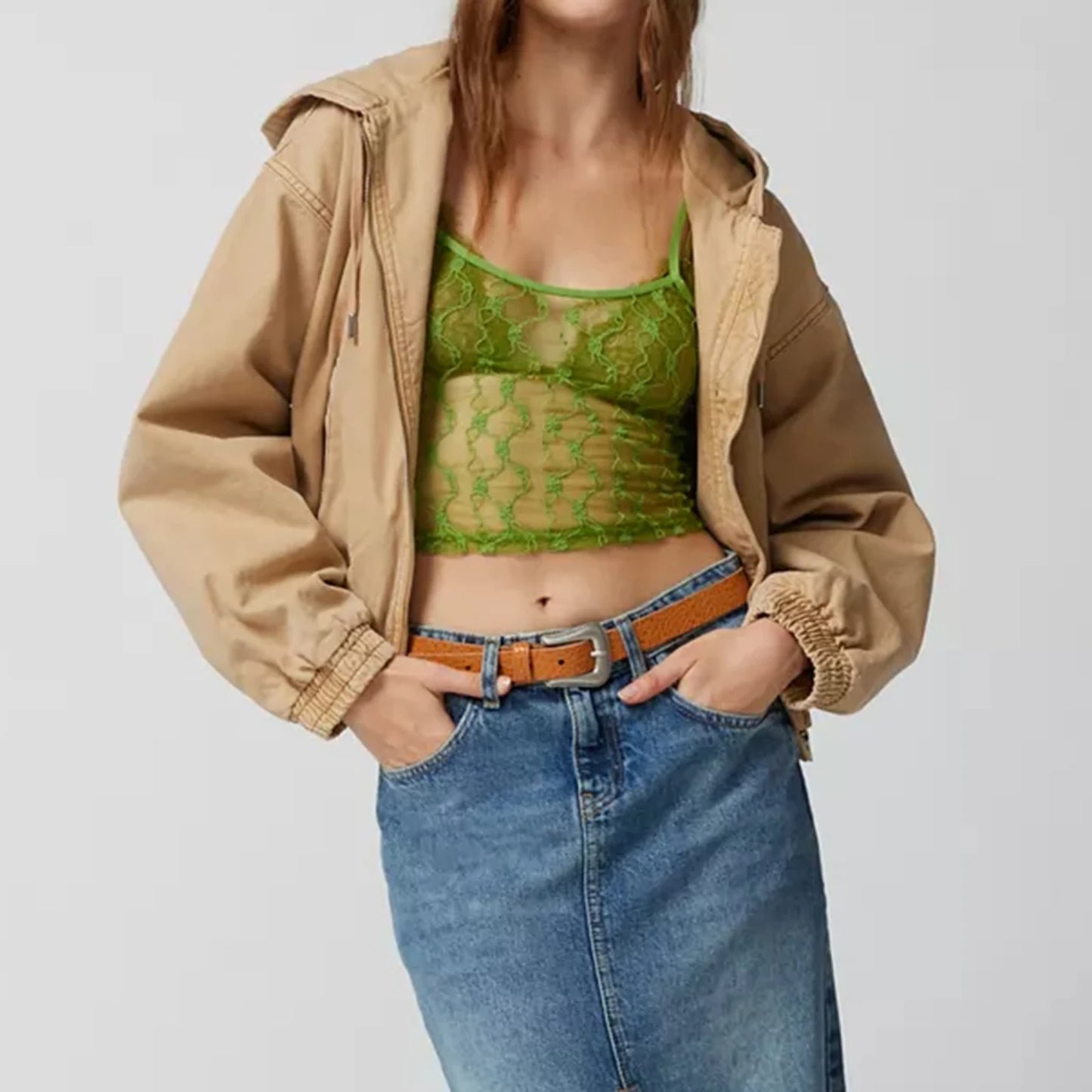 Sheer Mesh Cami Top