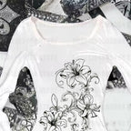 Long Sleeved Printed Tee