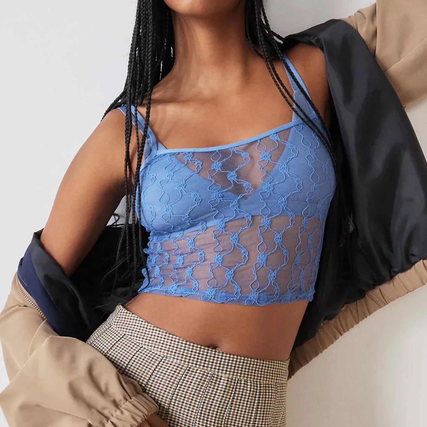Sheer Mesh Cami Top